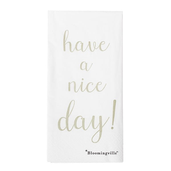 Sada 12 papírových ubrousků Bloomingville Nice Day, 40 x 40 cm