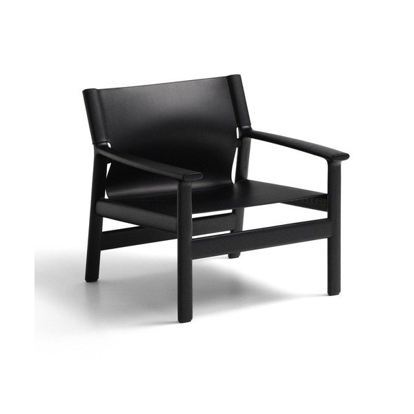 Černé kožené křeslo Jan – Kave Home