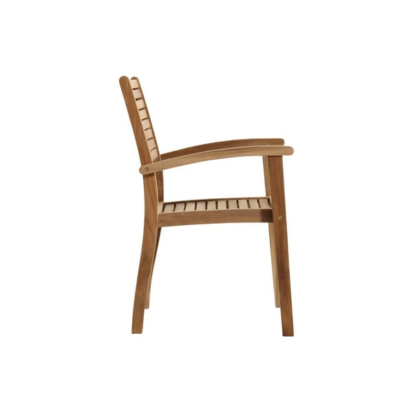Dřevěná zahradní židle v přírodní barvě Sunderland – Hartman-image-2