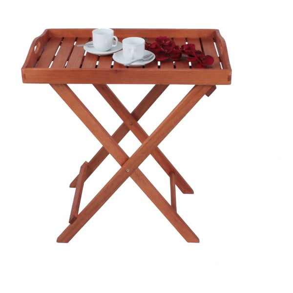 Zahradní stolek z eukalyptového dřeva 42x67 cm Dallas – Garden Pleasure-image-2