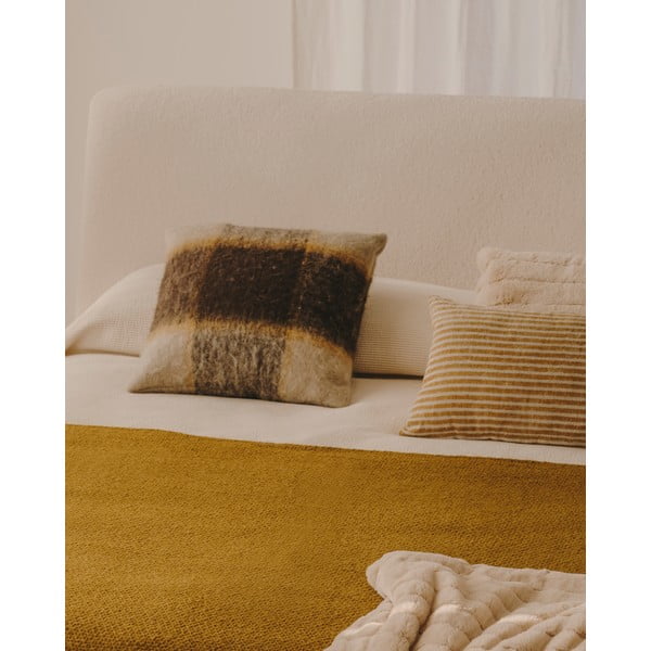 Pletená deka z vlny a směsi vláken 130x170 cm Melany – Kave Home-image-4