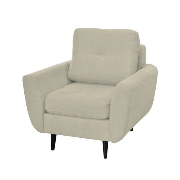 Krémové křeslo s tmavými nohami Mazzini Sofas Cedar-image-1