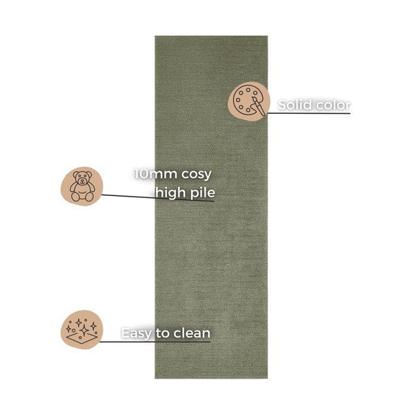 Tmavě zelený běhoun Mint Rugs Supersoft, 80 x 250 cm-image-4
