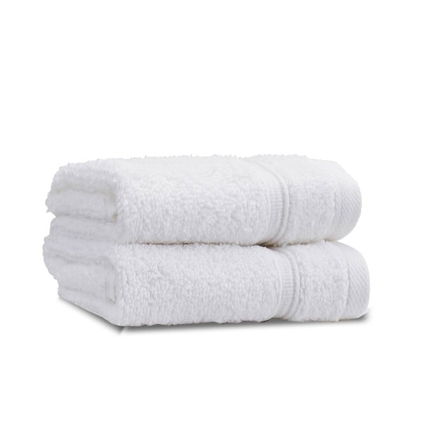 Bílé froté bavlněné ručníky v sadě 2 ks 30x30 cm Zero Twist – Catherine Lansfield