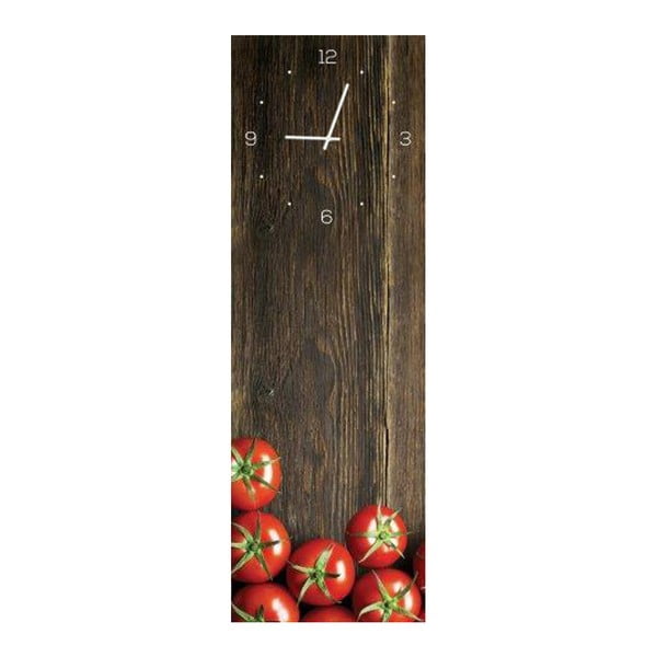 Skleněné hodiny DecoMalta Tomato, 20 x 60 cm