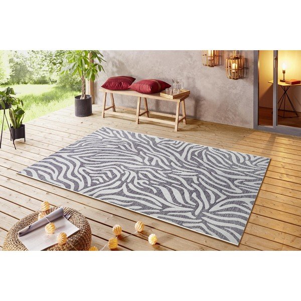 Šedo-béžový venkovní koberec NORTHRUGS Cebra, 160 x 230 cm-image-1