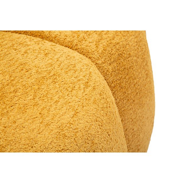 Pohovka z textilie bouclé v hořčicové barvě 145 cm Ball – Mauro Ferretti-image-4