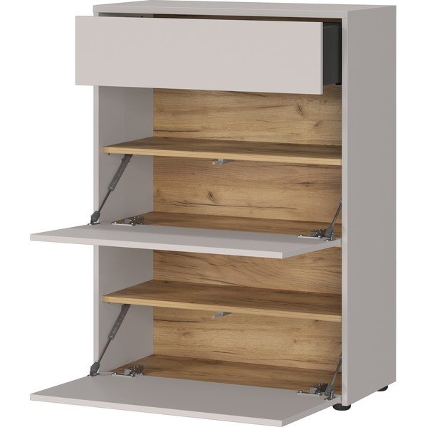 Krémová matná skříňka 70x99x34 cm Binetto – Germania-image-2
