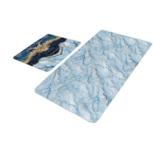 Modré koupelnové předložky v sadě 2 ks 60x100 cm – Mila Home