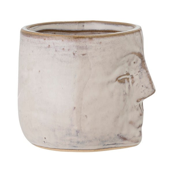 Světle béžový kameninový svícen Bloomingville Nowa Votive, výška 7 cm-image-2