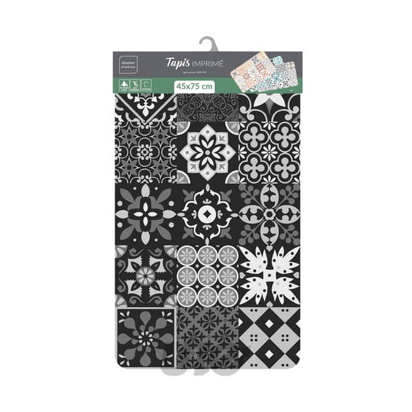 Černý koberec z PVC 45x75 cm Salou – douceur d'intérieur-image-1