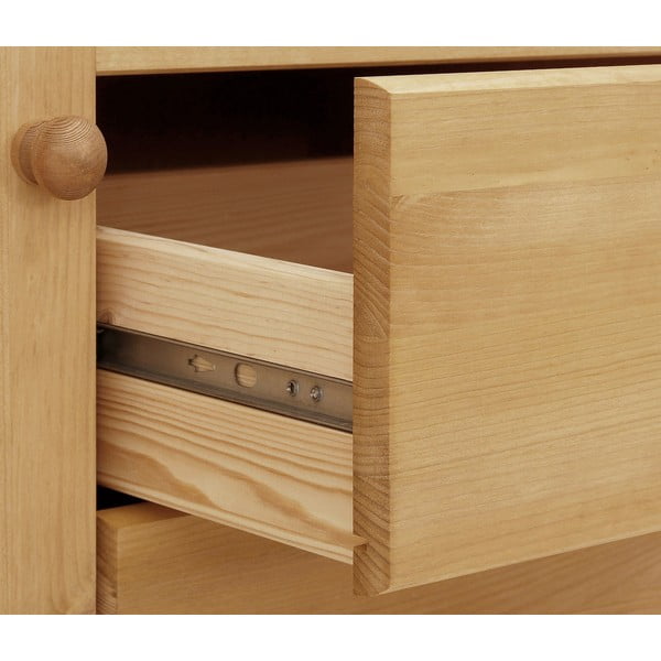 Nízká komoda z borovicového dřeva v přírodní barvě 116x76 cm Ella – Støraa-image-4