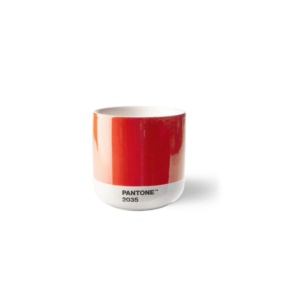 Červený porcelánový šálek na cappuccino 175 ml Red 2035 – Pantone