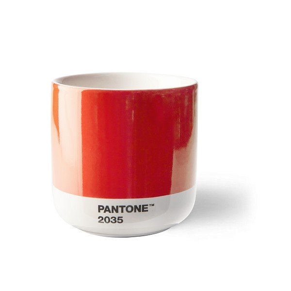 Červený porcelánový šálek na cappuccino 175 ml Red 2035 – Pantone