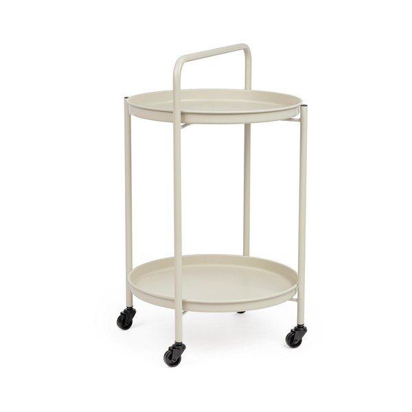 Ocelový servírovací stolek na kolečkách ø 44,5 cm Austin – Yes Everyday