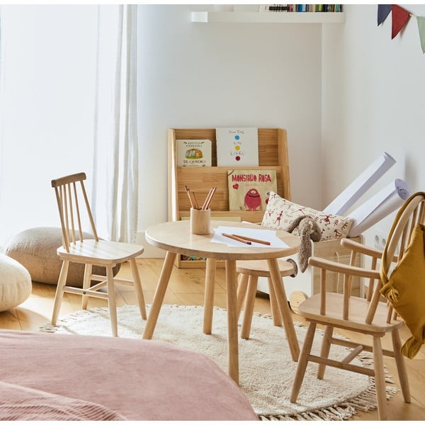 Dětský stůl z kaučukového dřeva Kave Home Dilcia, ø 55 cm-image-1
