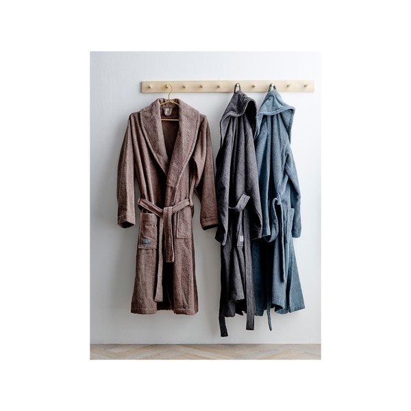 Hnědý župan z organické bavlny velikost L/XL - Södahl-image-1