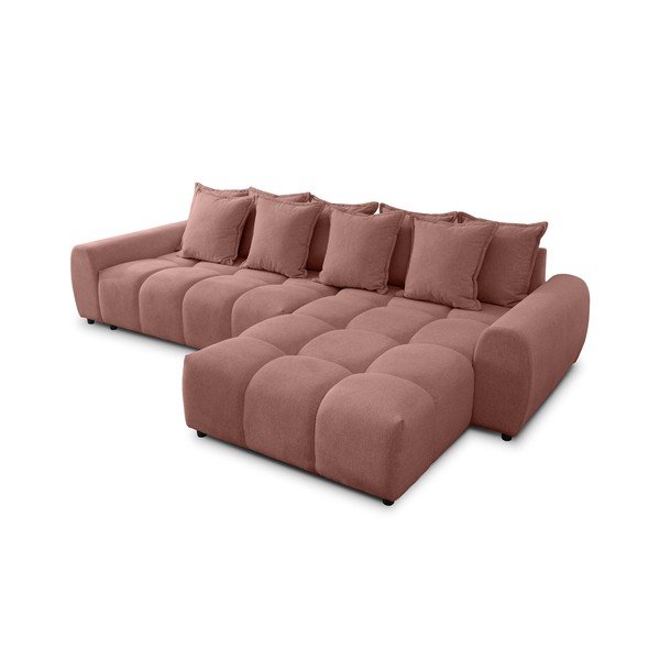 Rohová pohovka v terakotové barvě (pravý roh/s lenoškou) Albane  – Ropez-image-2