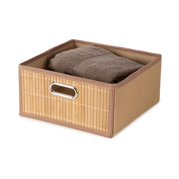 Bambusový úložný box v přírodní barvě 31x31x15 cm – Compactor