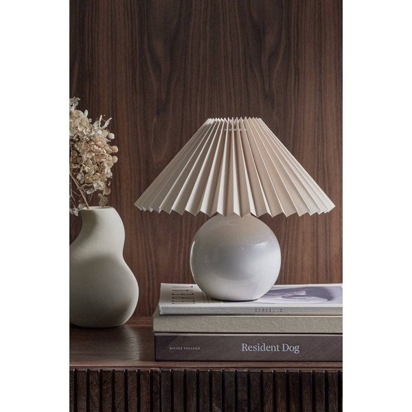Béžová/krémová látková stolní lampa (výška 22 cm) Mimmi – Ellos Home-image-2