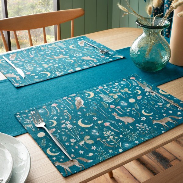 Látková prostírání v sadě 4 ks 30x46 cm Enchanted Twilight Animals – Catherine Lansfield-image-1