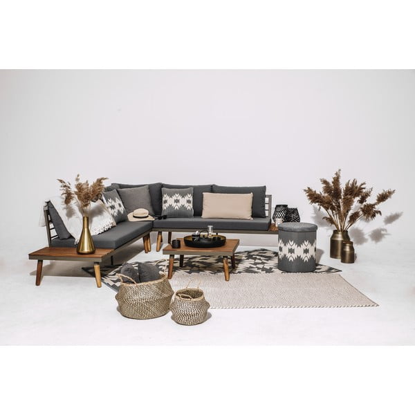 Šedý venkovní puf s úložným prostorem Fab Hab Miramar Gray-image-1