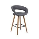 Sada 2 tmavě šedých barových židlí Gill – Actona