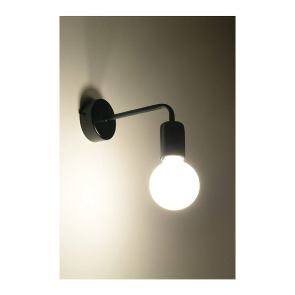 Černé nástěnné svítidlo Sollux Donato-image-3