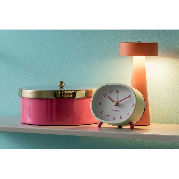 Růžový dekorativní kovový úložný box ø 16x6 cm Double Funky – PT LIVING-image-4