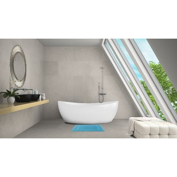 Modrá textilní koupelnová předložka 40x60 cm Zen – Allstar-image-1