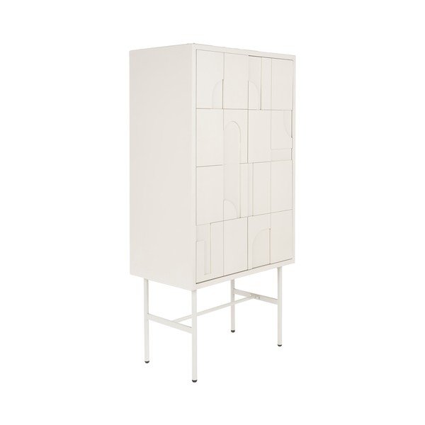 Světle šedá skříňka 70x140x40 cm Funk – White Label-image-1