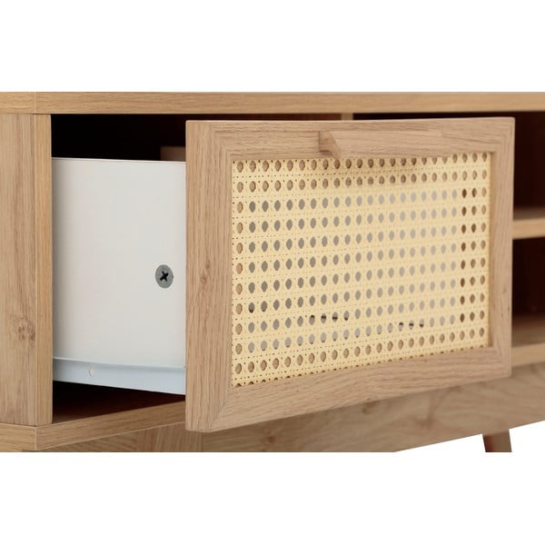 TV stolek v dekoru dubu v přírodní barvě 128x47 cm Bridget – Støraa-image-1