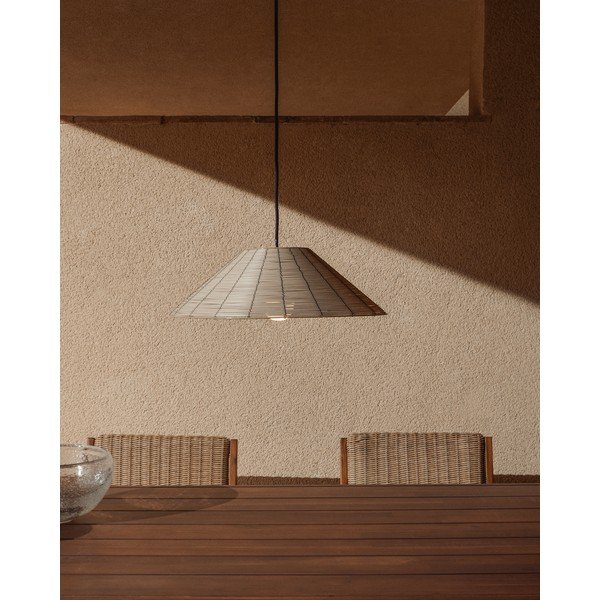 Béžové stínidlo z umělého ratanu ø 50 cm Saranella – Kave Home-image-1
