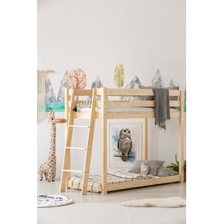 Patrová dětská postel z borovicového dřeva 80x200 cm CLPB - Adeko