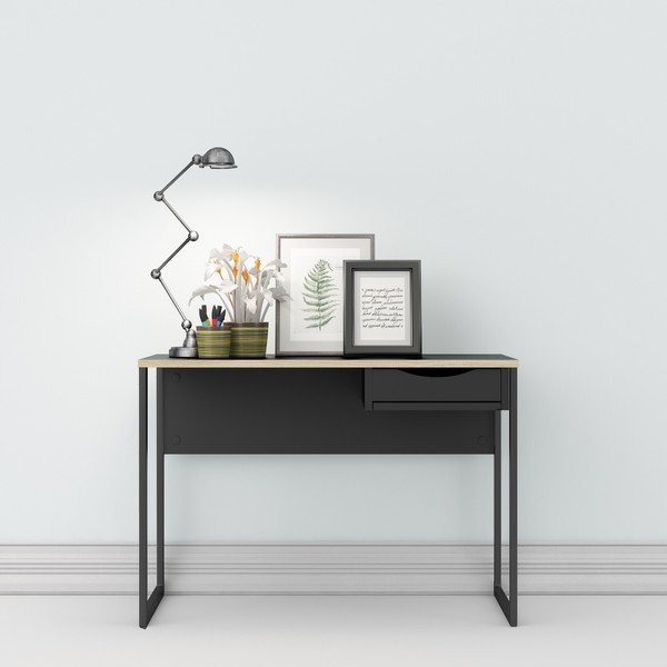 Černý pracovní stůl Tvilum Function Plus, 110 x 48 cm-image-1