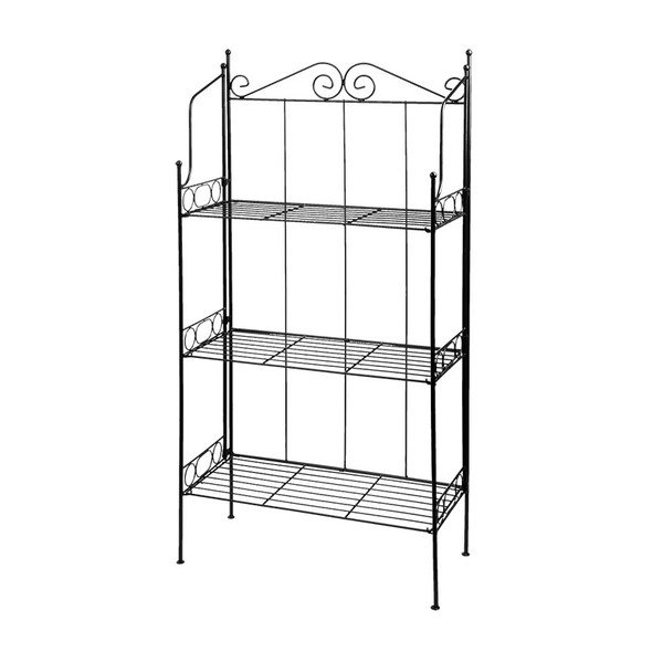3patrový černý kovový regál Esschert Design-image-4