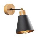 Nástěnné svítidlo v černé a přírodní barvě ø 14 cm Manavgat – Opviq lights