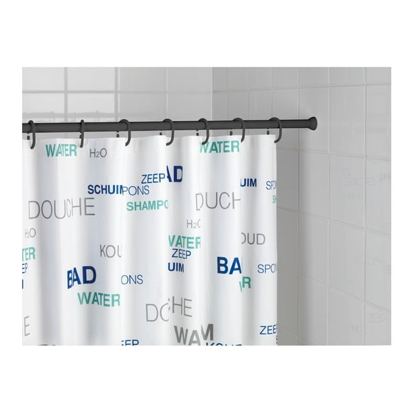 Černá teleskopická tyč na sprchový závěs Wenko Shower Curtain Rod-image-1
