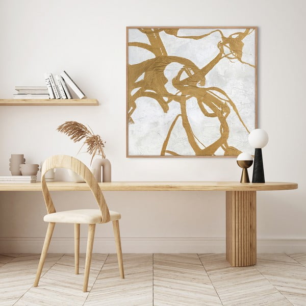 Ručně malovaný obraz 100x100 cm Goldplay – Malerifabrikken-image-1