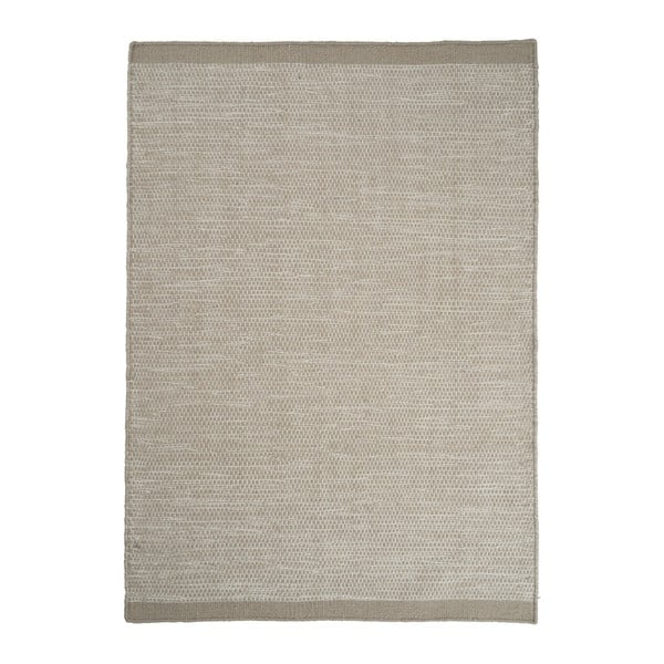 Vlněný koberec Asko, 80x250 cm, světle béžový