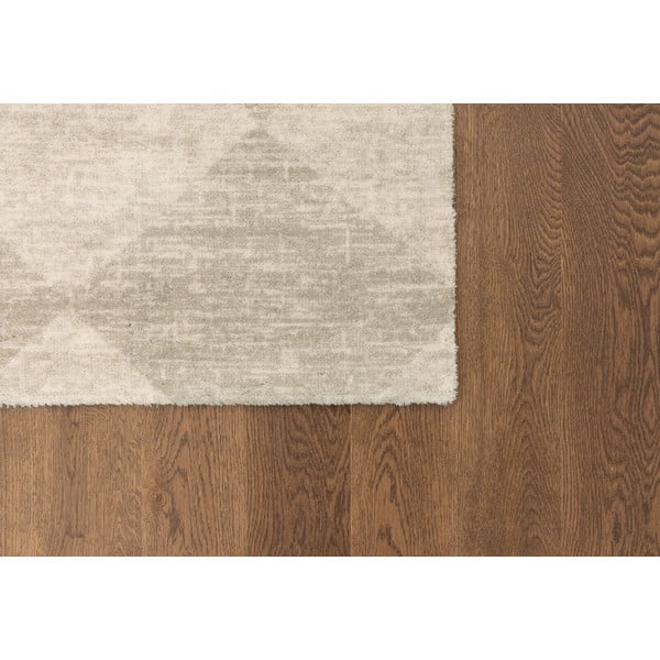 Béžový vlněný koberec 133x190 cm Agnus Checkered – Agnella-image-4