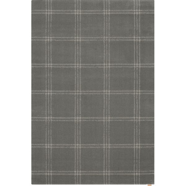 Antracitový vlněný koberec 120x180 cm Calisia M Grid Prime – Agnella