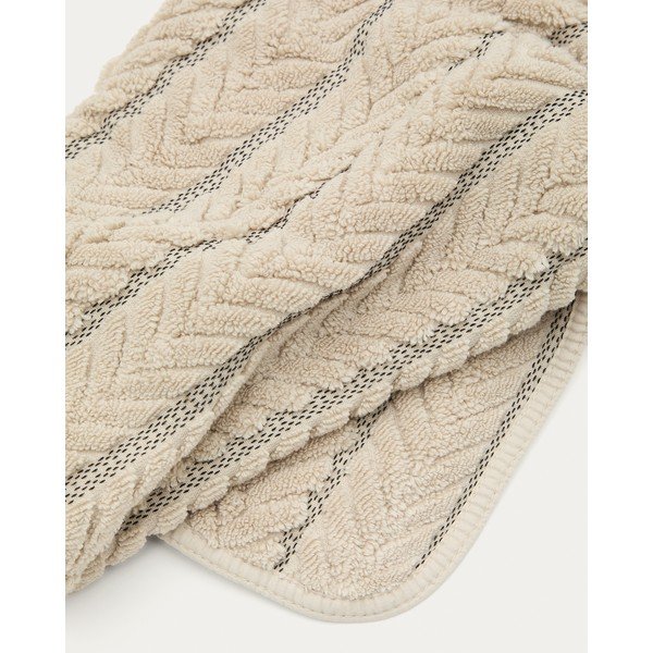 Béžový froté bavlněný ručník 50x90 cm Rune – Kave Home-image-2