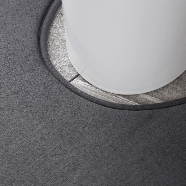 Tmavě šedé WC koupelnové předložky z paměťové pěny v sadě 2 ks 50x80 cm Anti-Bacterial – Catherine Lansfield-image-3