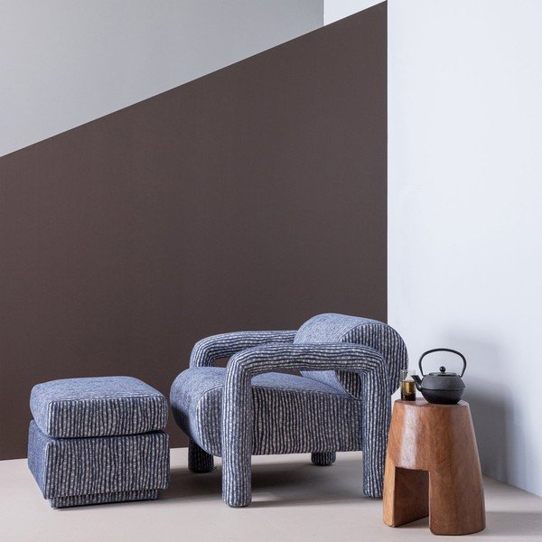 Šedomodrá čalouněná podnožka Lou – WOOOD-image-3