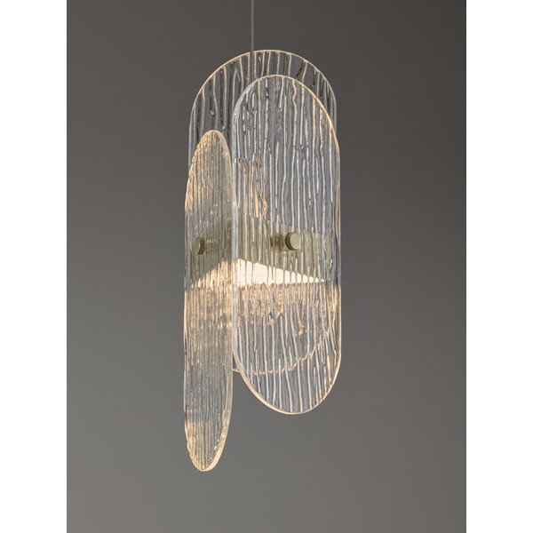 Kovové LED stmívatelné závěsné svítidlo v mosazné barvě se skleněným stínidlem ø 14 cm Lucien – Nova Luce-image-2