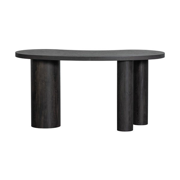 Tmavě hnědý konzolový stolek v dekoru borovice 70x150 cm Maan – WOOOD-image-4