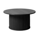 Černý kulatý konferenční stolek ø 90 cm Nola – Unique Furniture