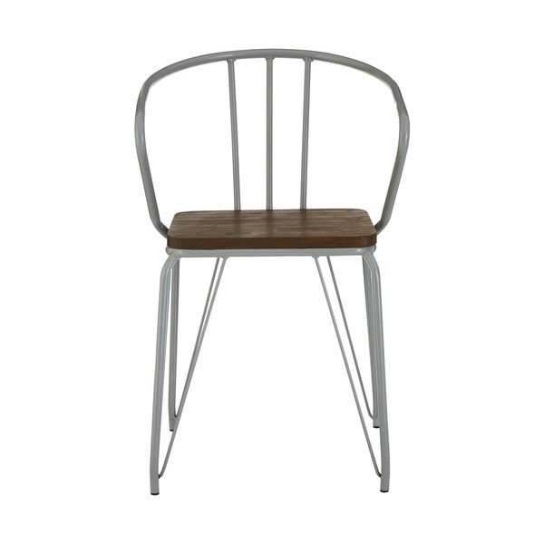 Šedá/v tmavě přírodní barvě jídelní židle z jilmového dřeva District – Premier Housewares-image-2