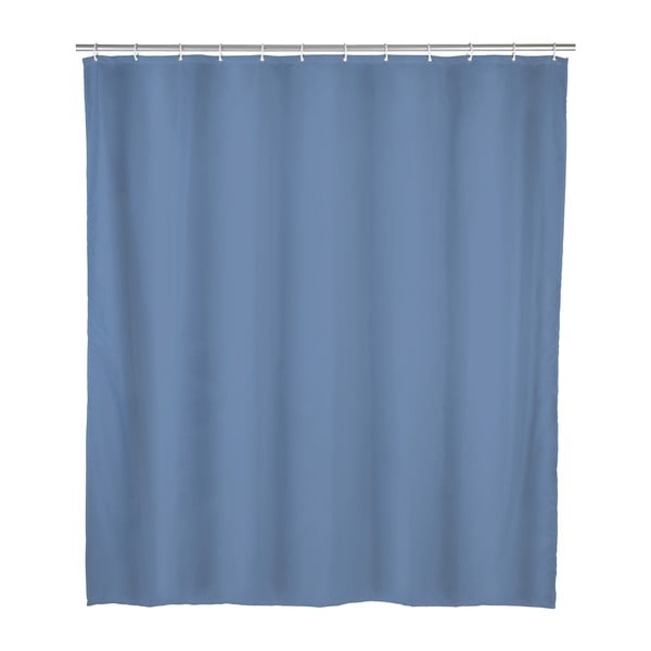 Modrý koupelnový závěs Wenko, 180 x 200 cm